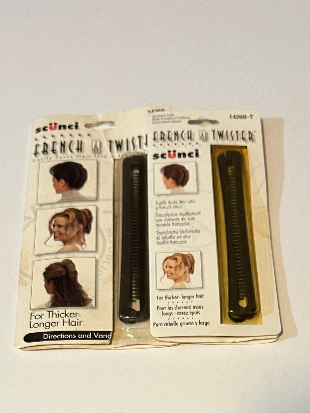 Vtg 1999 SCUNCI French Twister Clip Barrette Brown For Long/Thick Hair Lot Of 2